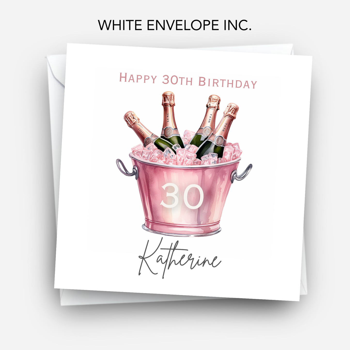 Ice Bucket of Pink Fizz Birthday Card - C643