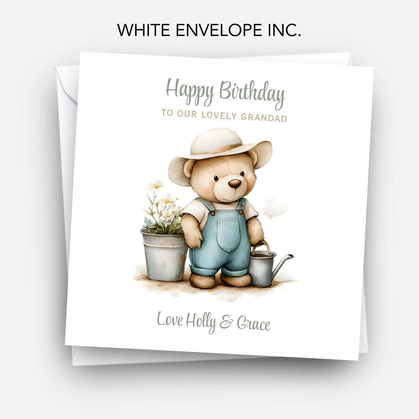 Teddy Gardening Birthday Card - C613
