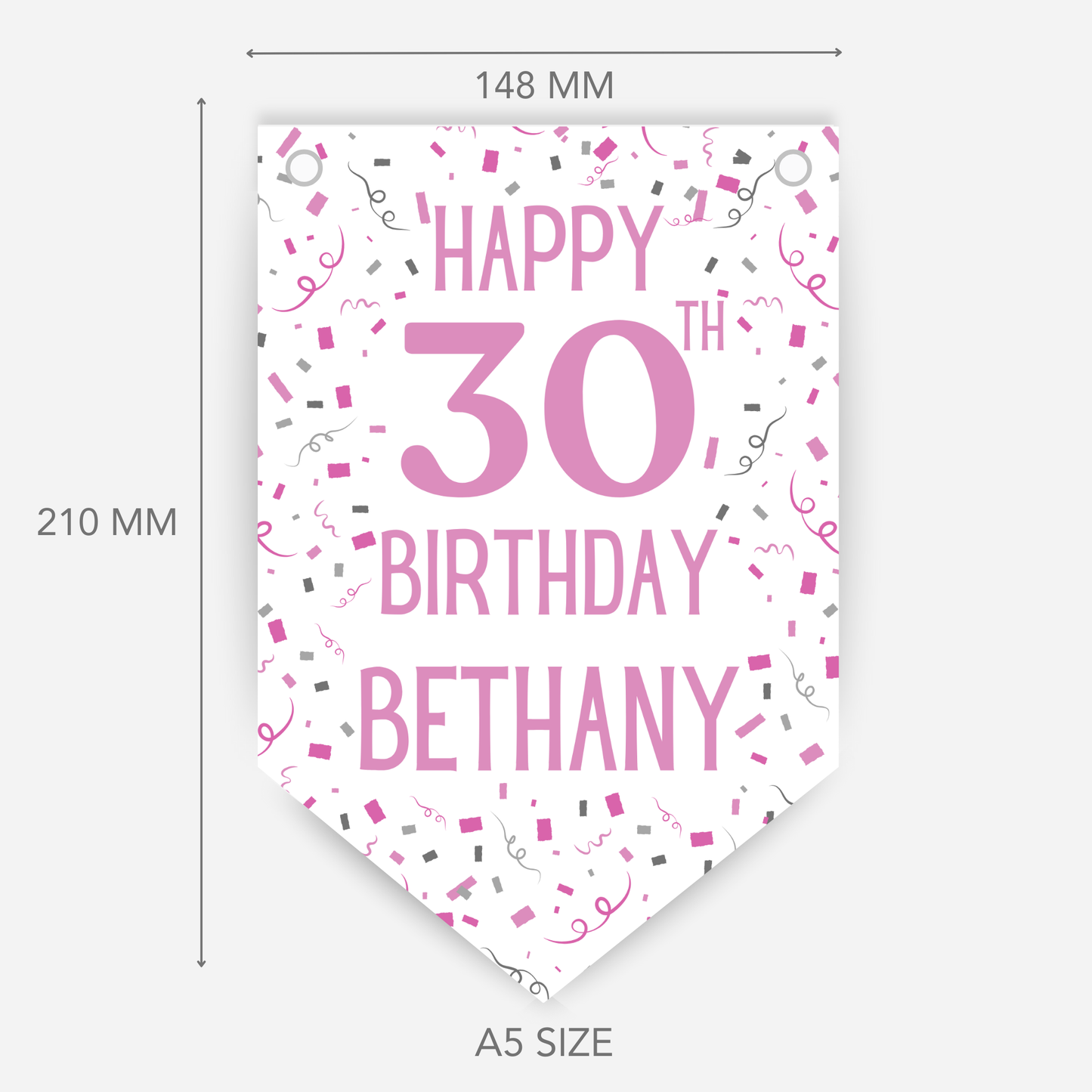 Party Style Any Age Birthday Bunting - B101