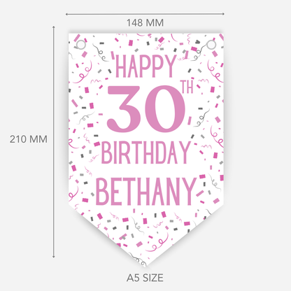 Party Style Any Age Birthday Bunting - B101
