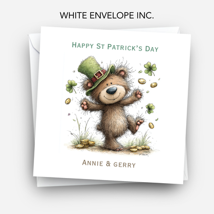 St Patrick's Day Cute Teddy Card - C805