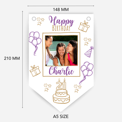 Doodle & Fun Birthday - Colour Photo's Bunting - B191
