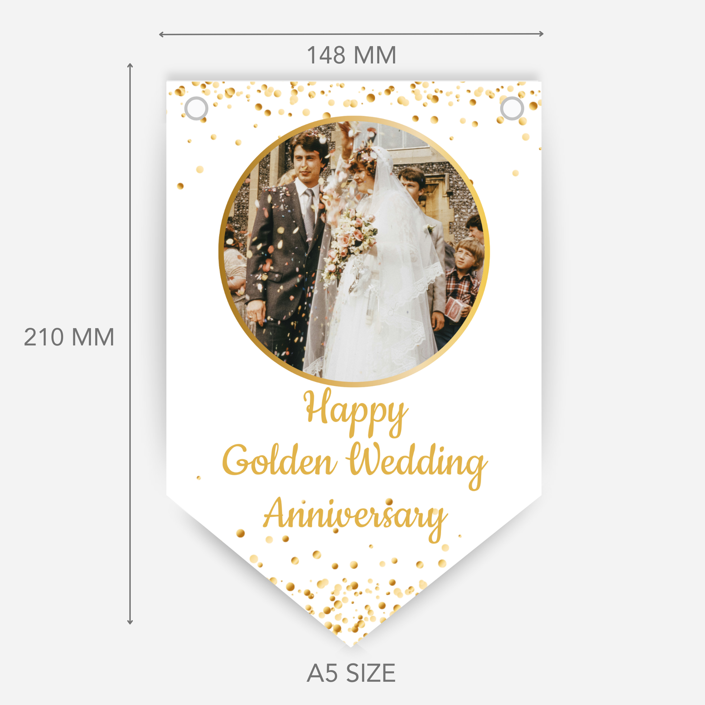 Golden Wedding Anniversary Photo Bunting - B156