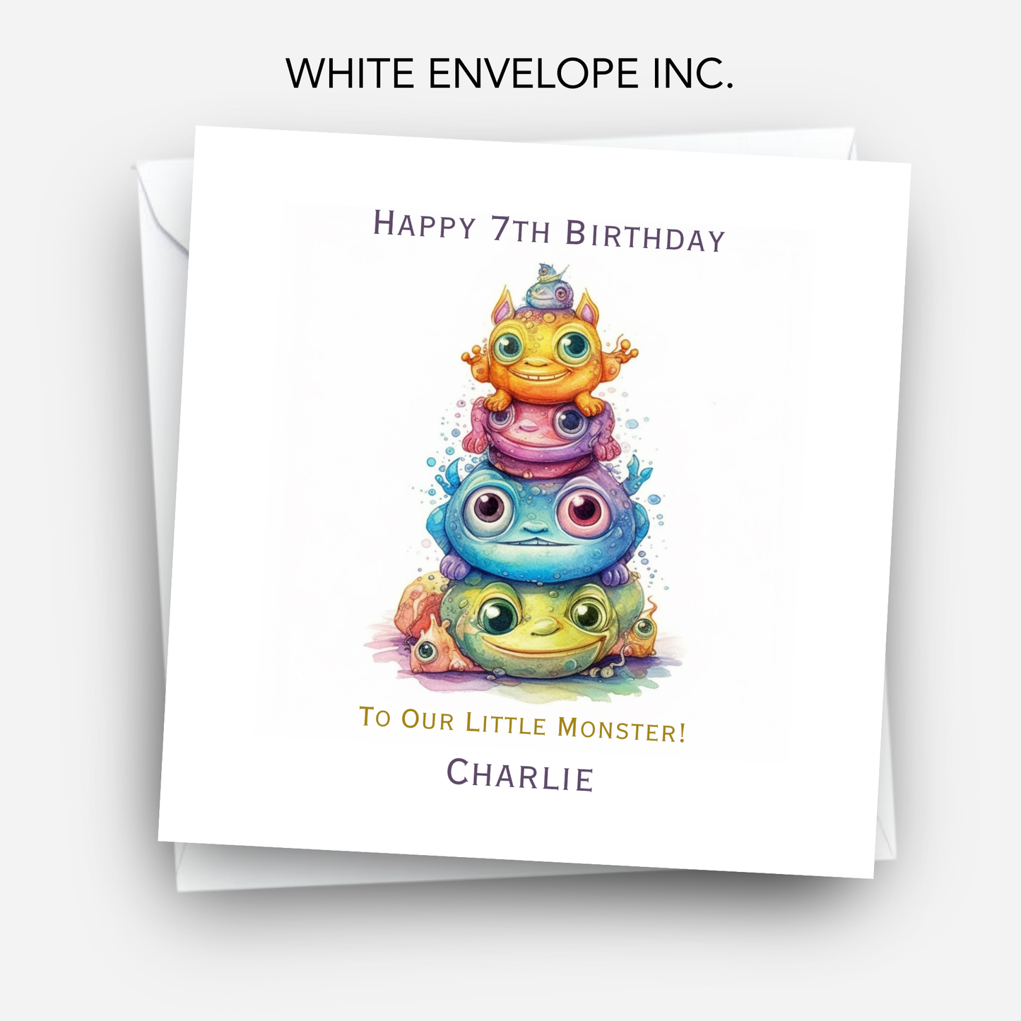 Colourful Monster Birthday Card - C604
