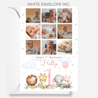 First Birthday Photo Collage Card - PC47