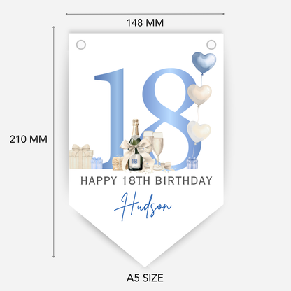 18th Or Any Age Birthday Bunting - B270