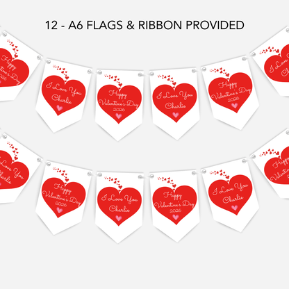 Valentine's Day Heart Bunting - S186V