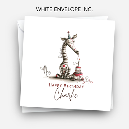 Quirky Giraffe Card - C567