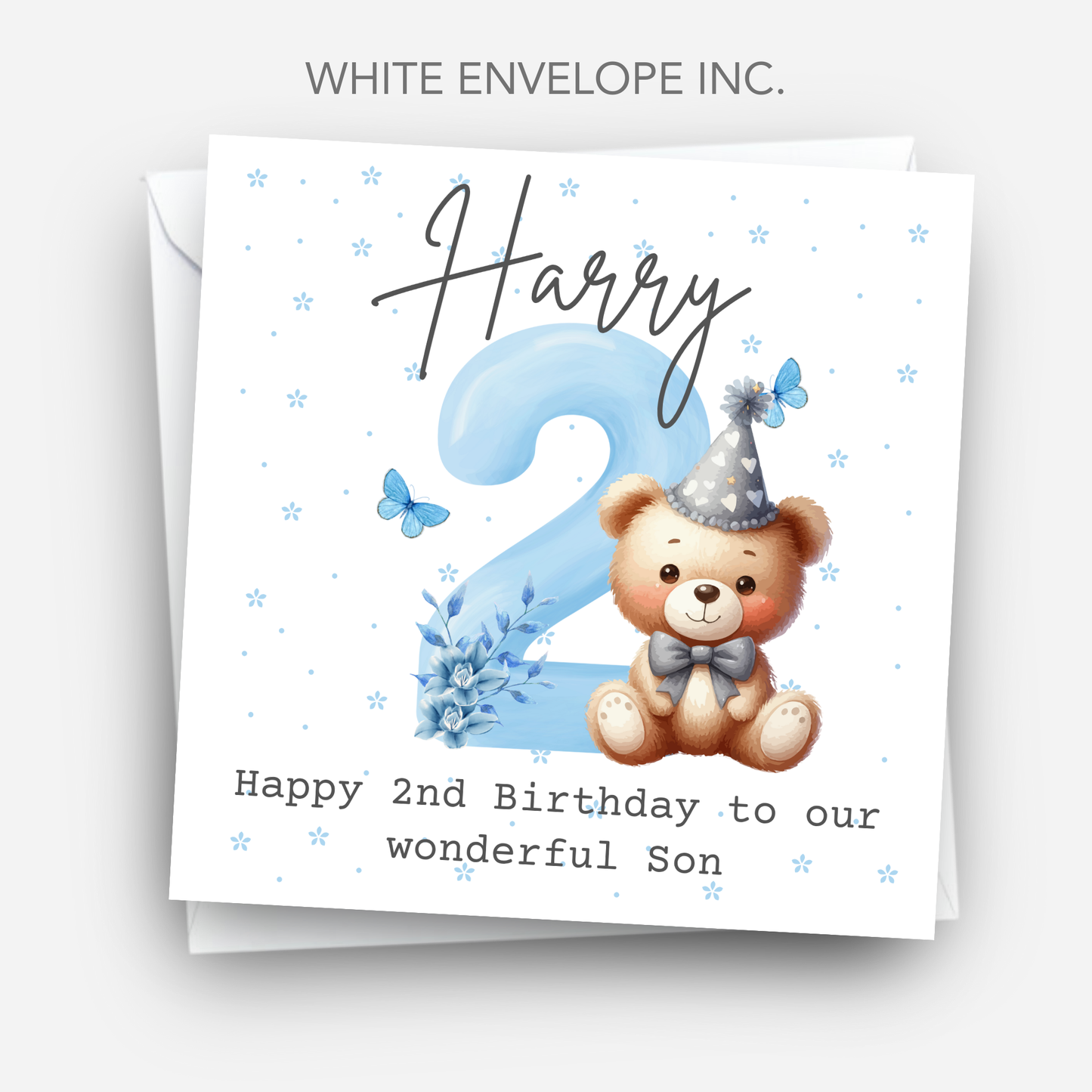 Cute Teddy Number Birthday Card - C144
