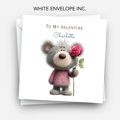 Valentine’s Day Card - Cute Teddy Design - C726