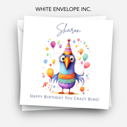 Crazy Bird Birthday Card - C550