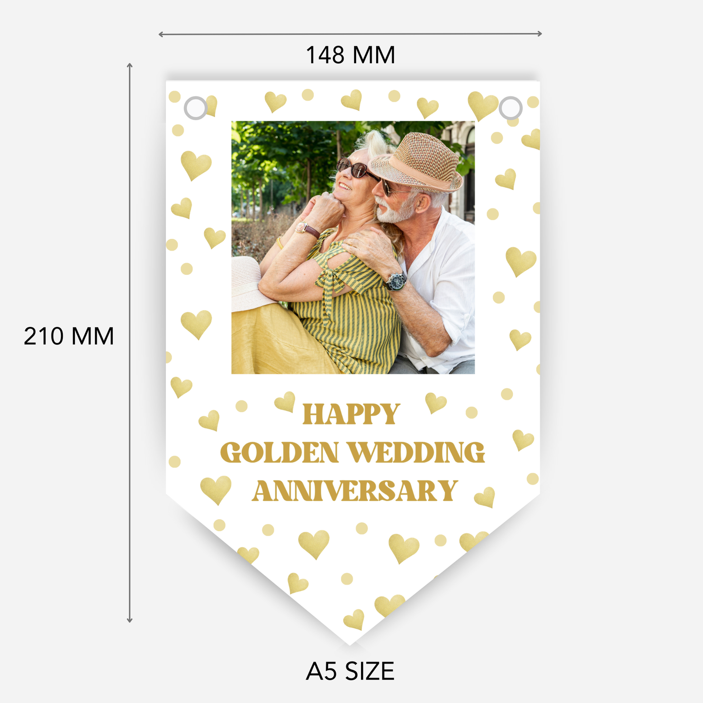 Golden Wedding Anniversary Photo Bunting - B181