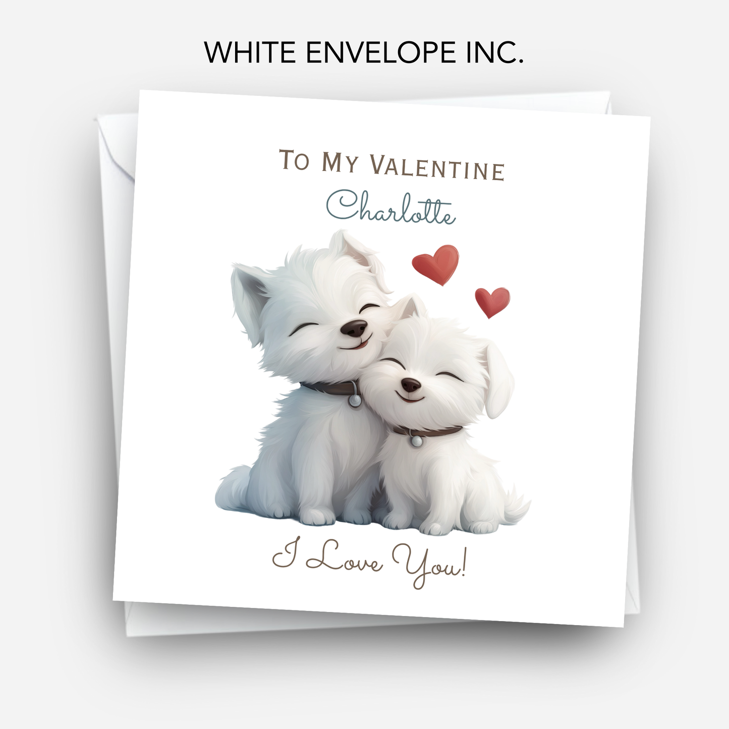 Valentine’s Day Card - Cute Puppy Design - C725