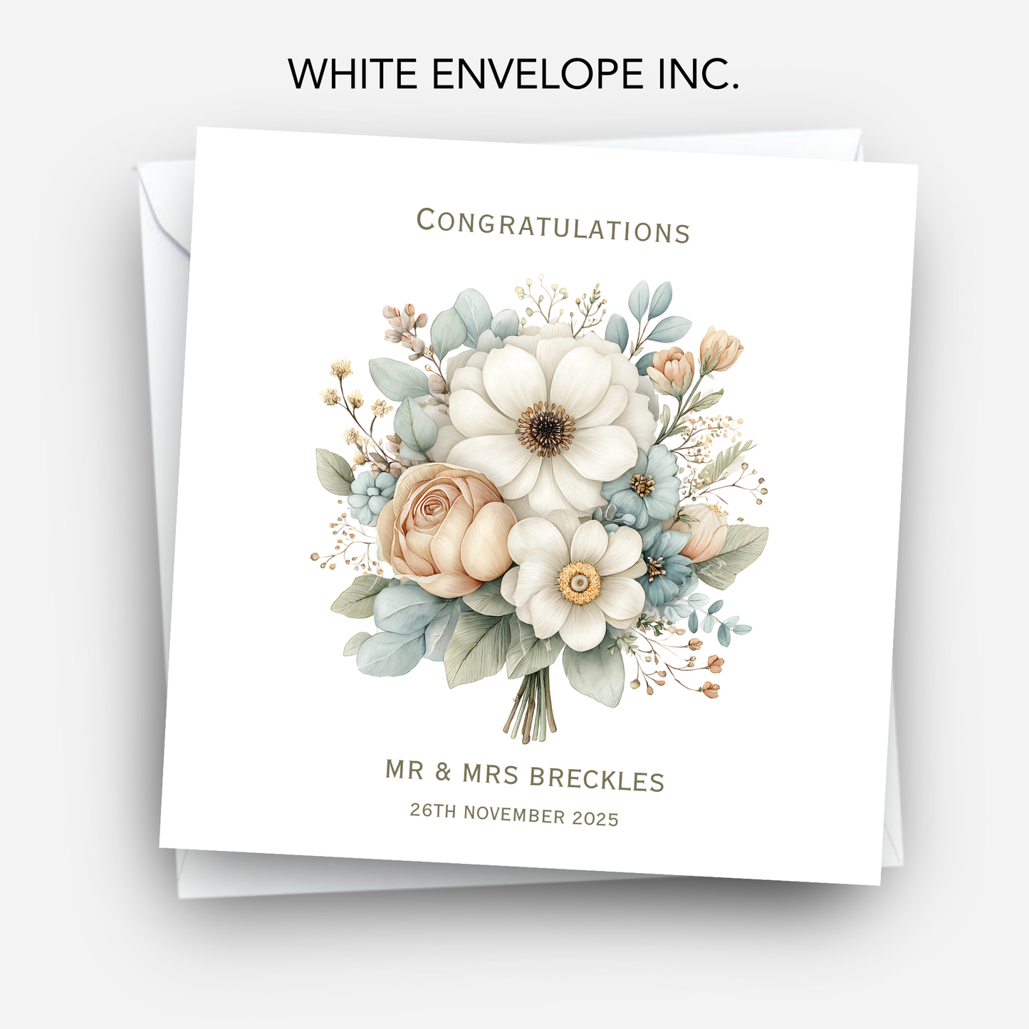 Lovely Floral Wedding Card - C690