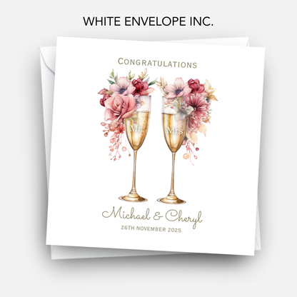 Floral Champagne Glasses - C682