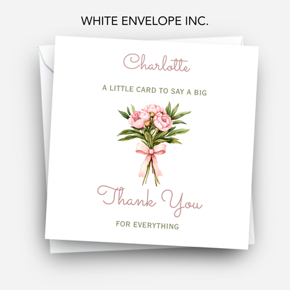 Thank You Card With Flowers - C822