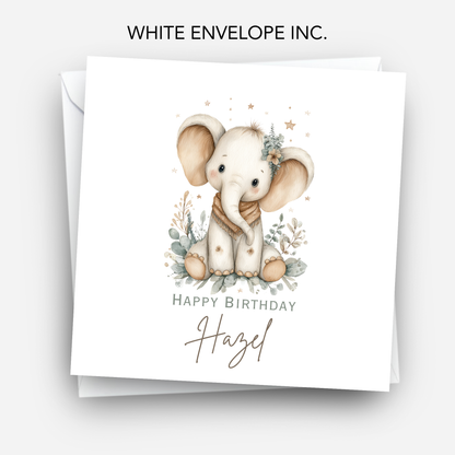 Cute Elephant Birthday Card - C688