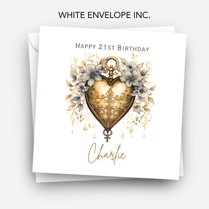 Gothic Style Gold Heart - C652