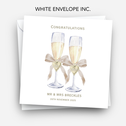 Mr & Mrs Champagne Glasses - C673