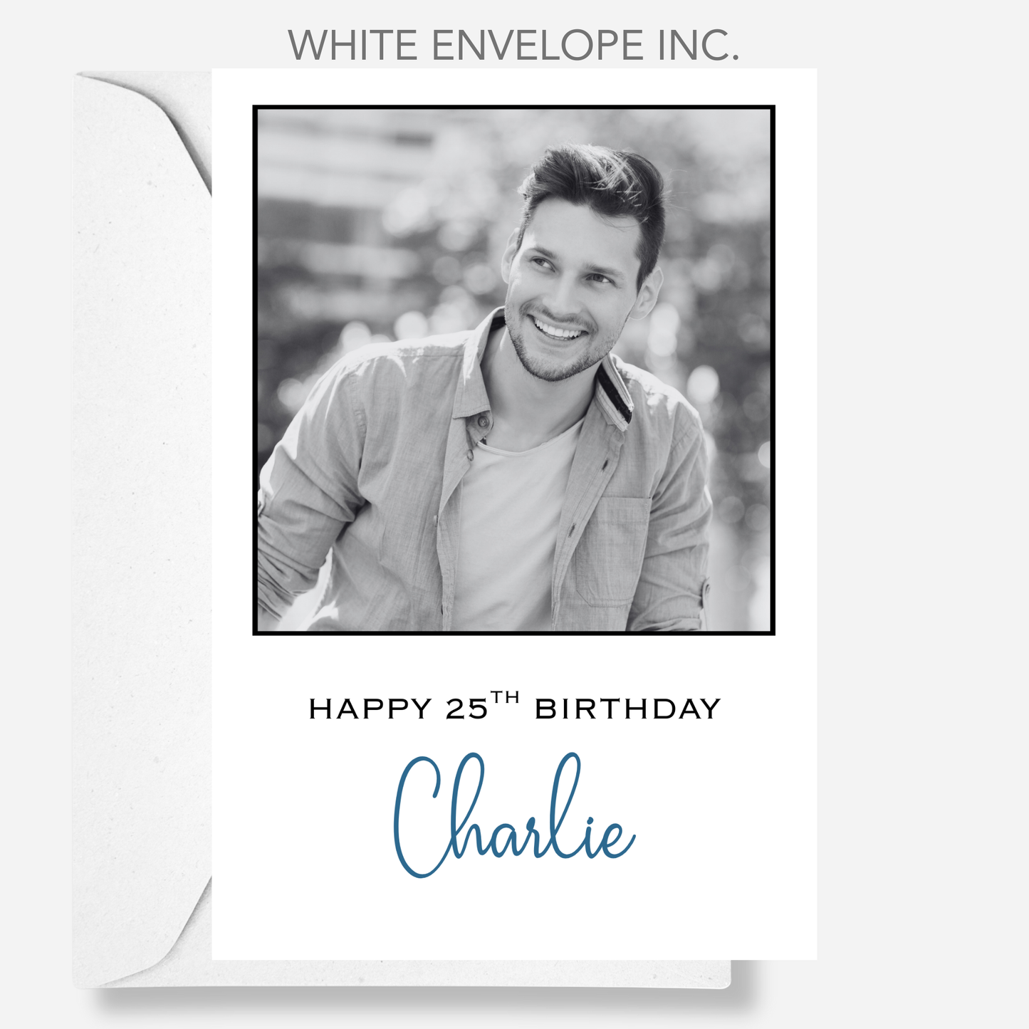 Black and White Photo Birthday Card - PC61