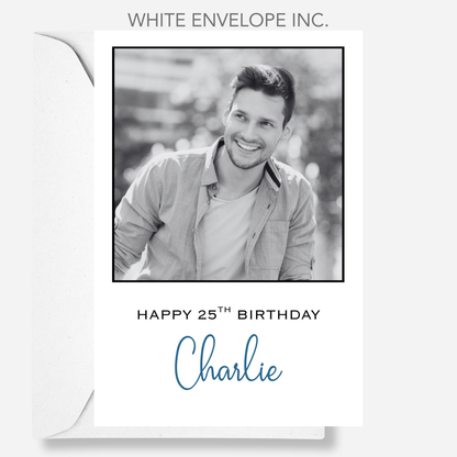 Black and White Photo Birthday Card - PC61