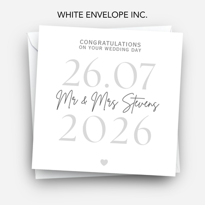 Elegant  Wedding or Engagement Card - C845