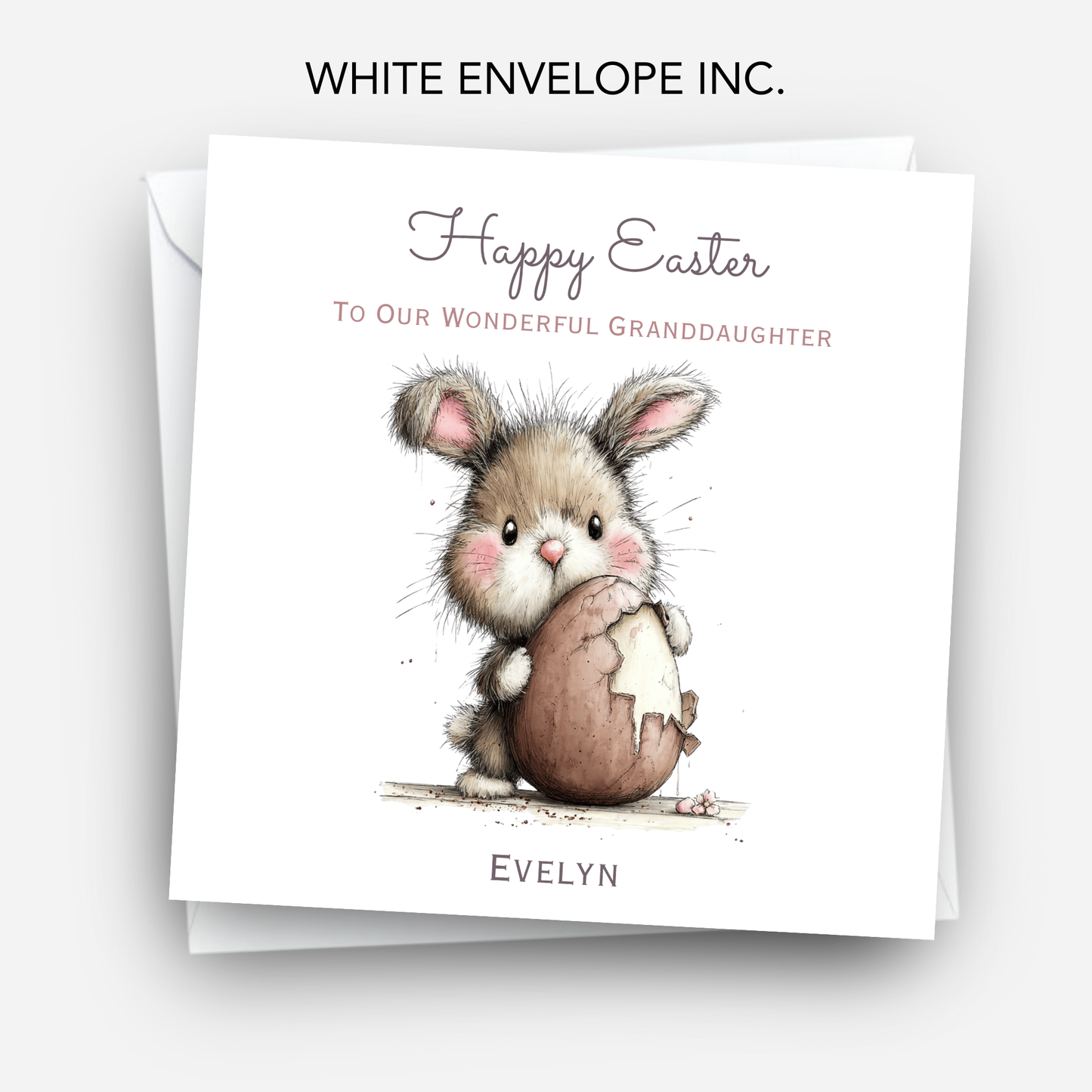 Easter Card With A Cute Bunny Design - C813