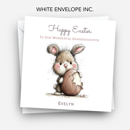 Easter Card With A Cute Bunny Design - C813