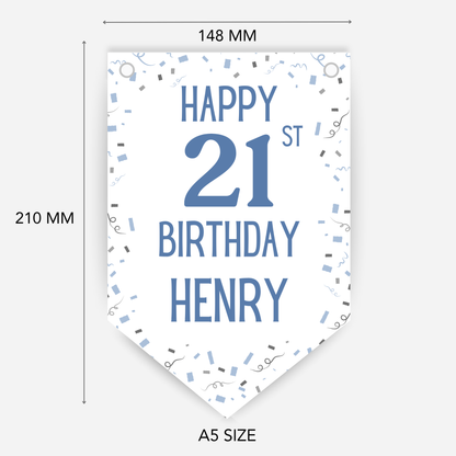 Party Style Any Age Birthday Bunting - B100