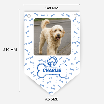 Dog Birthday Photo Bunting In Blue - B237