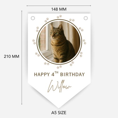 Cat Birthday Photo Bunting - B215