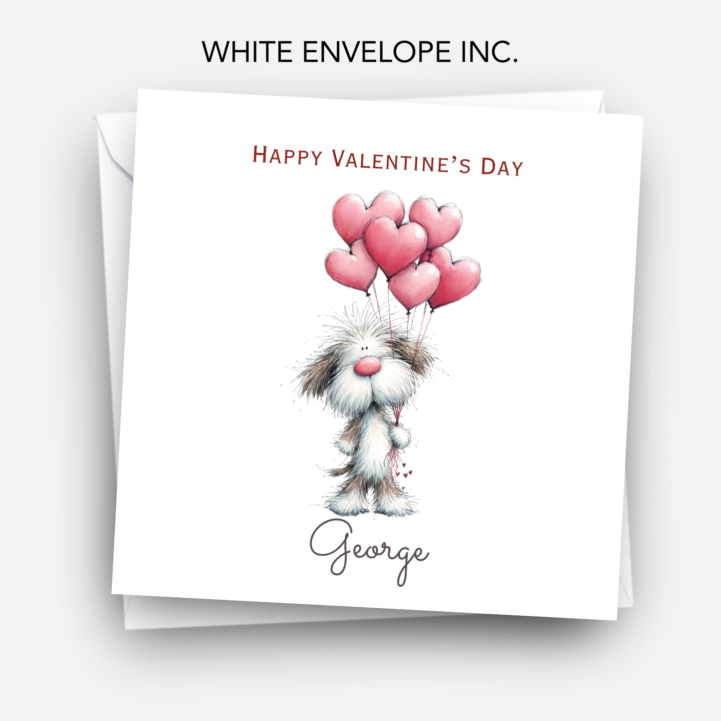 Valentine’s Day Card - Cute Dog Design - C778