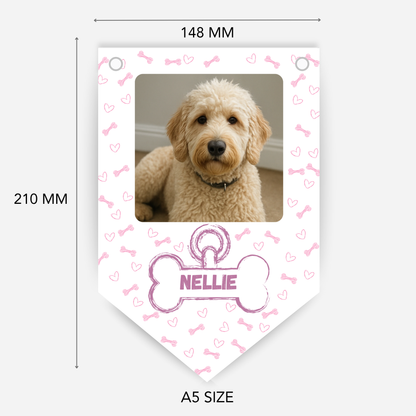 Dog Birthday Photo Bunting In Pink - B238