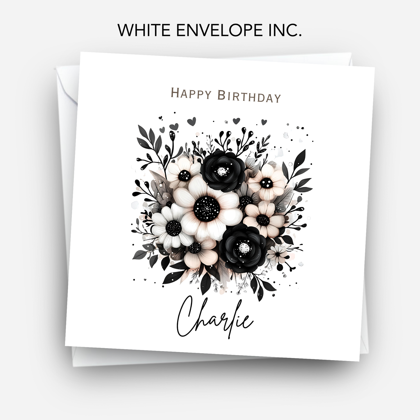 Alternative Dark Flowers Birthday Card - C834