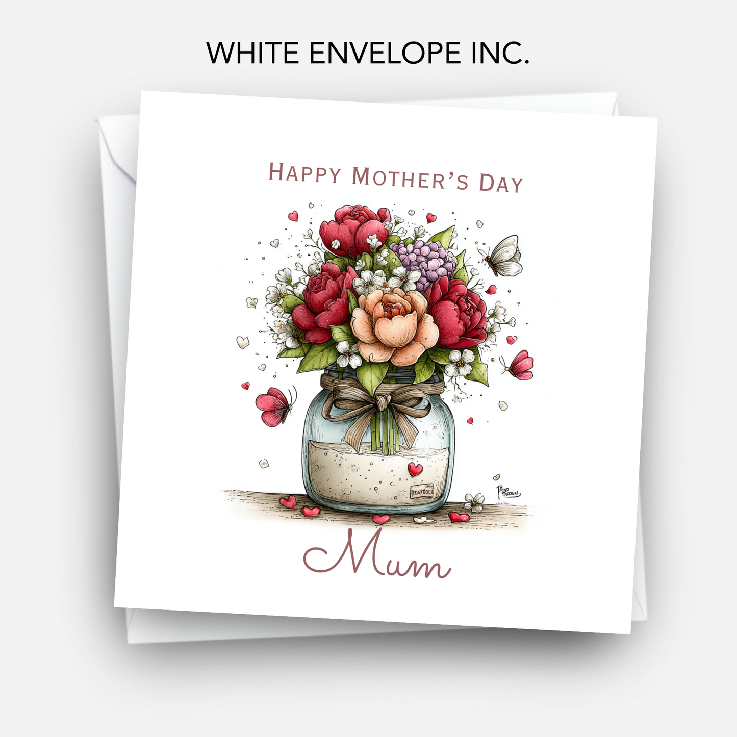 Mother's Day Card - Modern Flower Design - C741