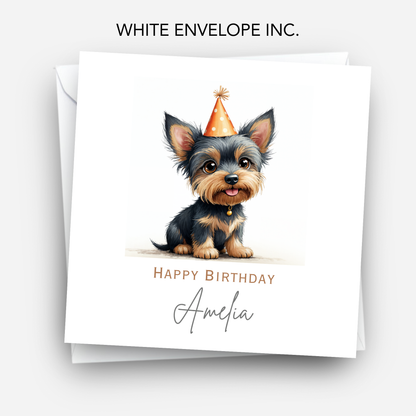 Cute Terrier Birthday Card - C536