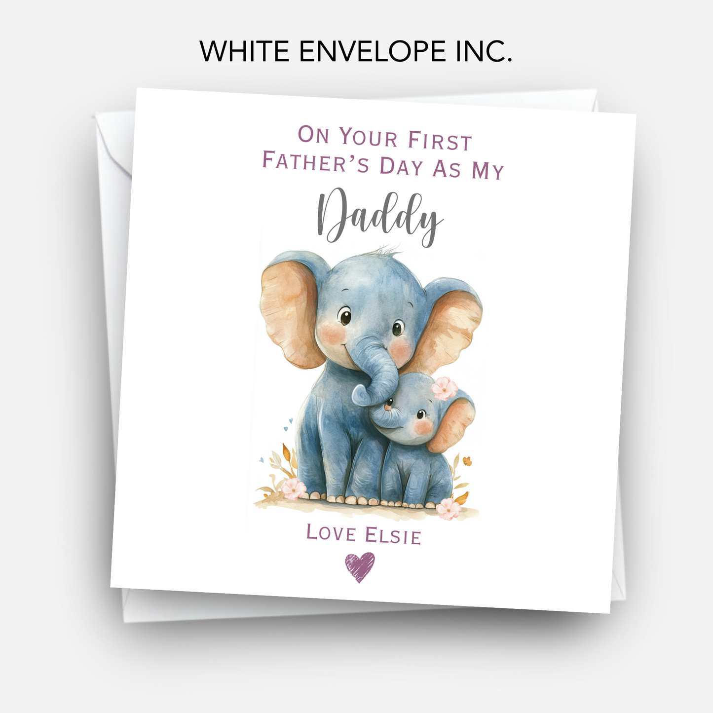 First Fathers Day Card - Cute Elephant Design - C787