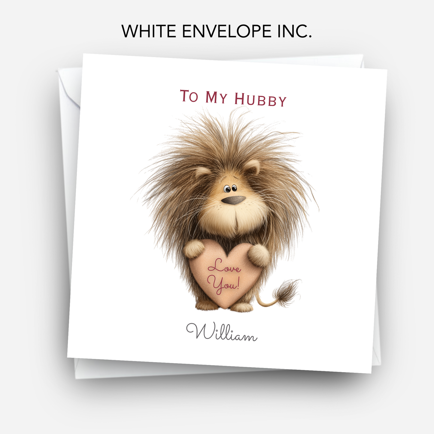 Valentine’s Day Card - Cute Lion Design - C776