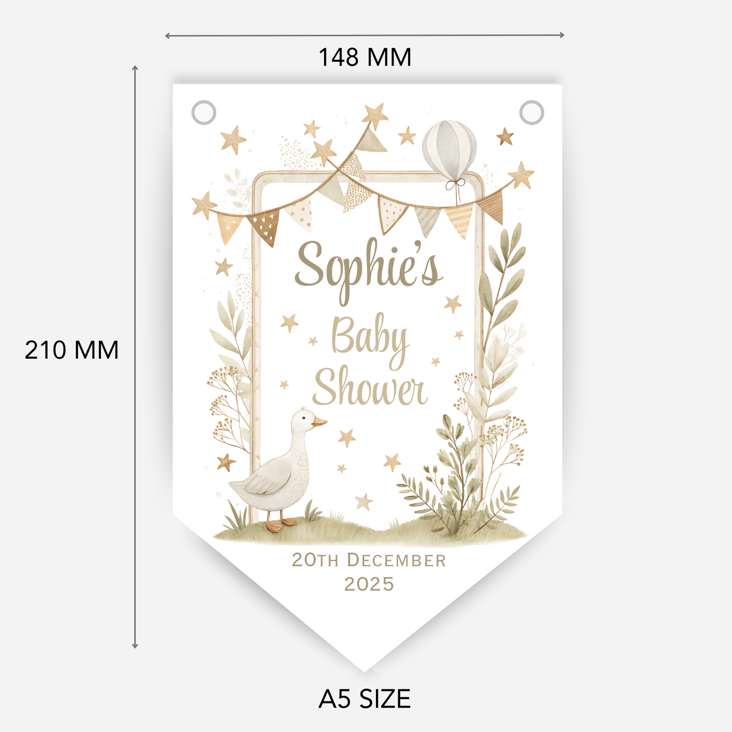 Neutral Baby Shower Bunting - B221
