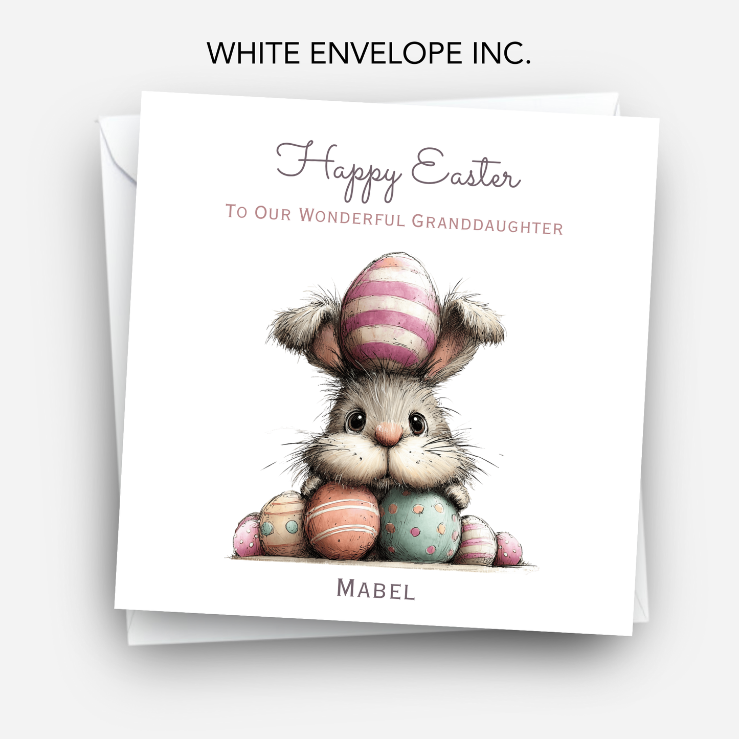 Easter Card With A Cute Bunny Design - C812