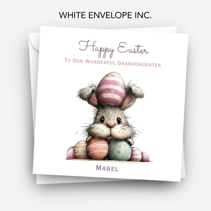 Easter Card With A Cute Bunny Design - C812