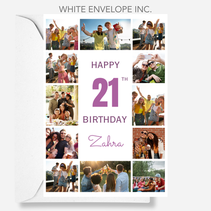 Photo Collage - 12 Photo Memories Card - PC33