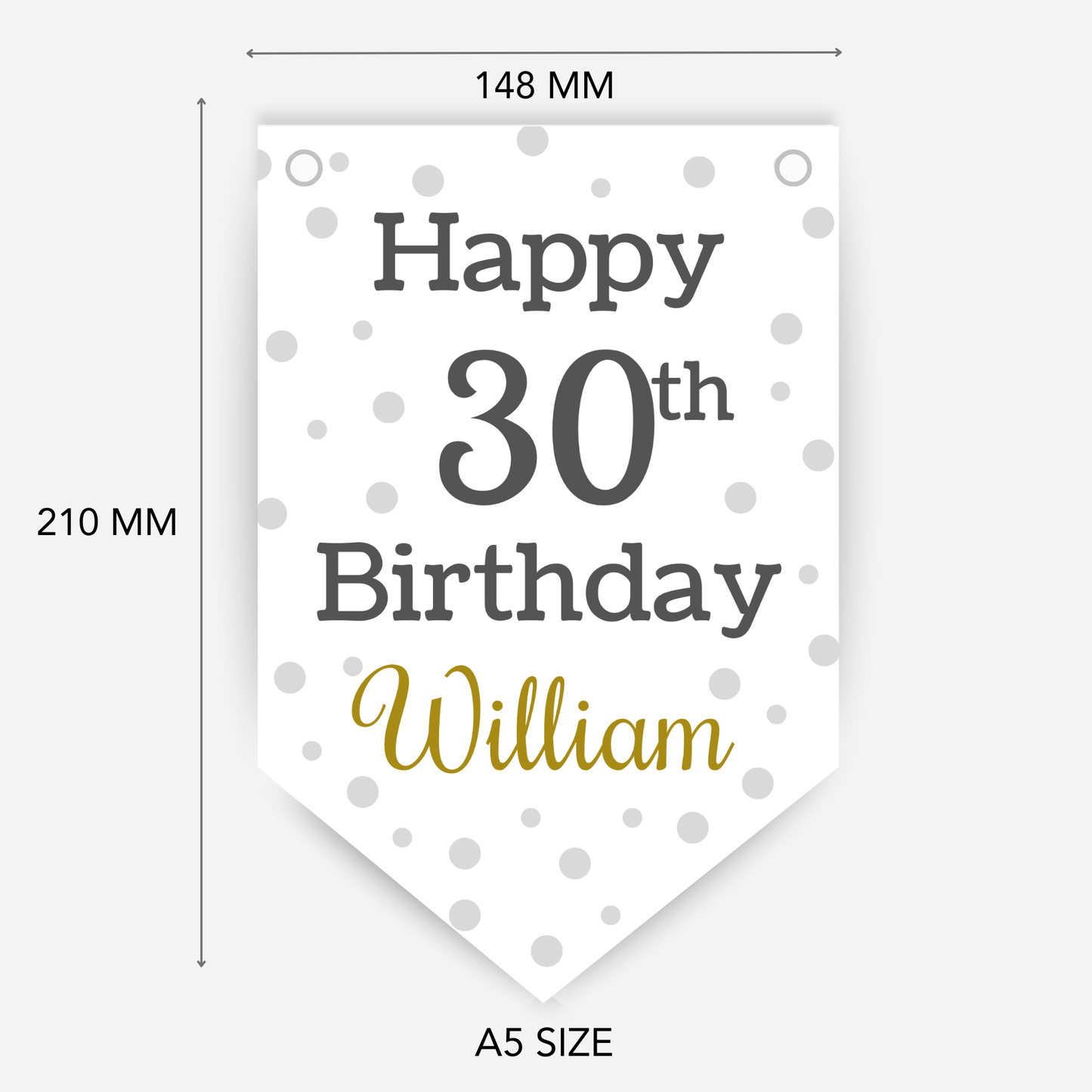 Polka Dot Birthday Bunting - B139
