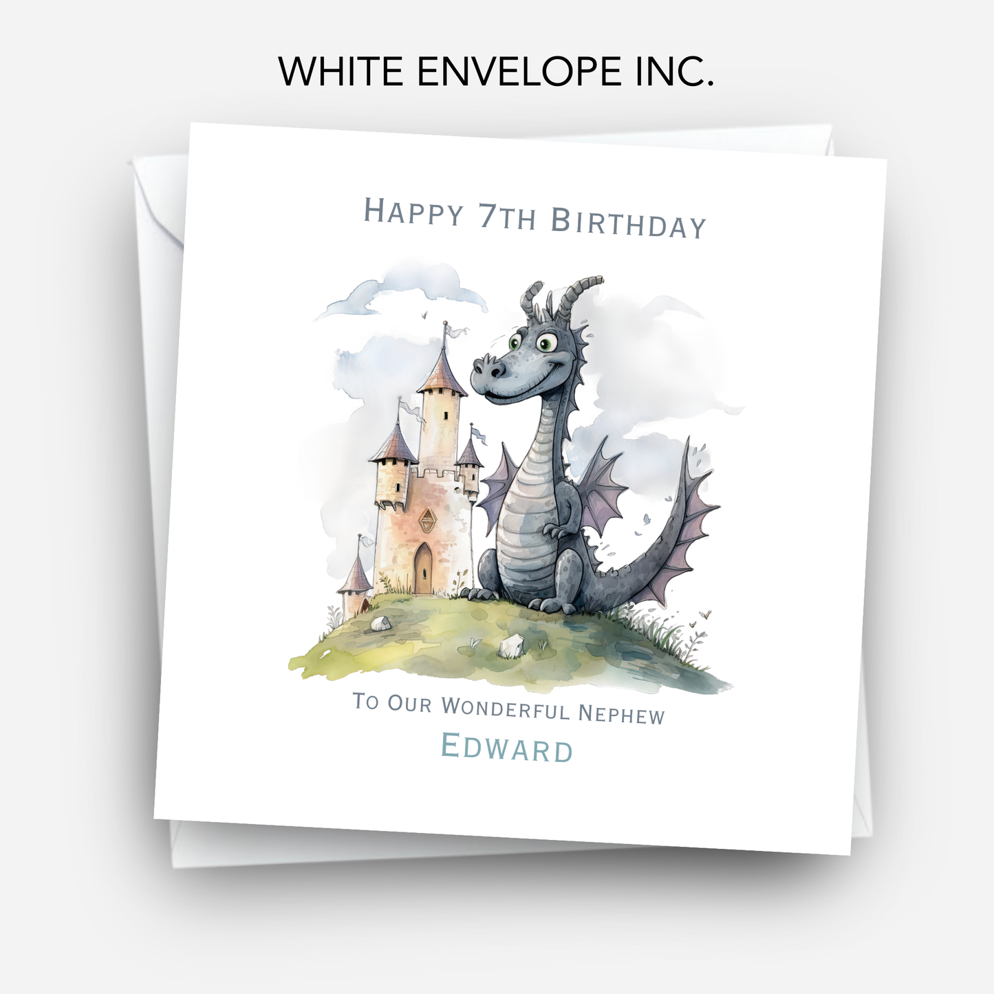 Dragon and Castle Birthday Card - C577