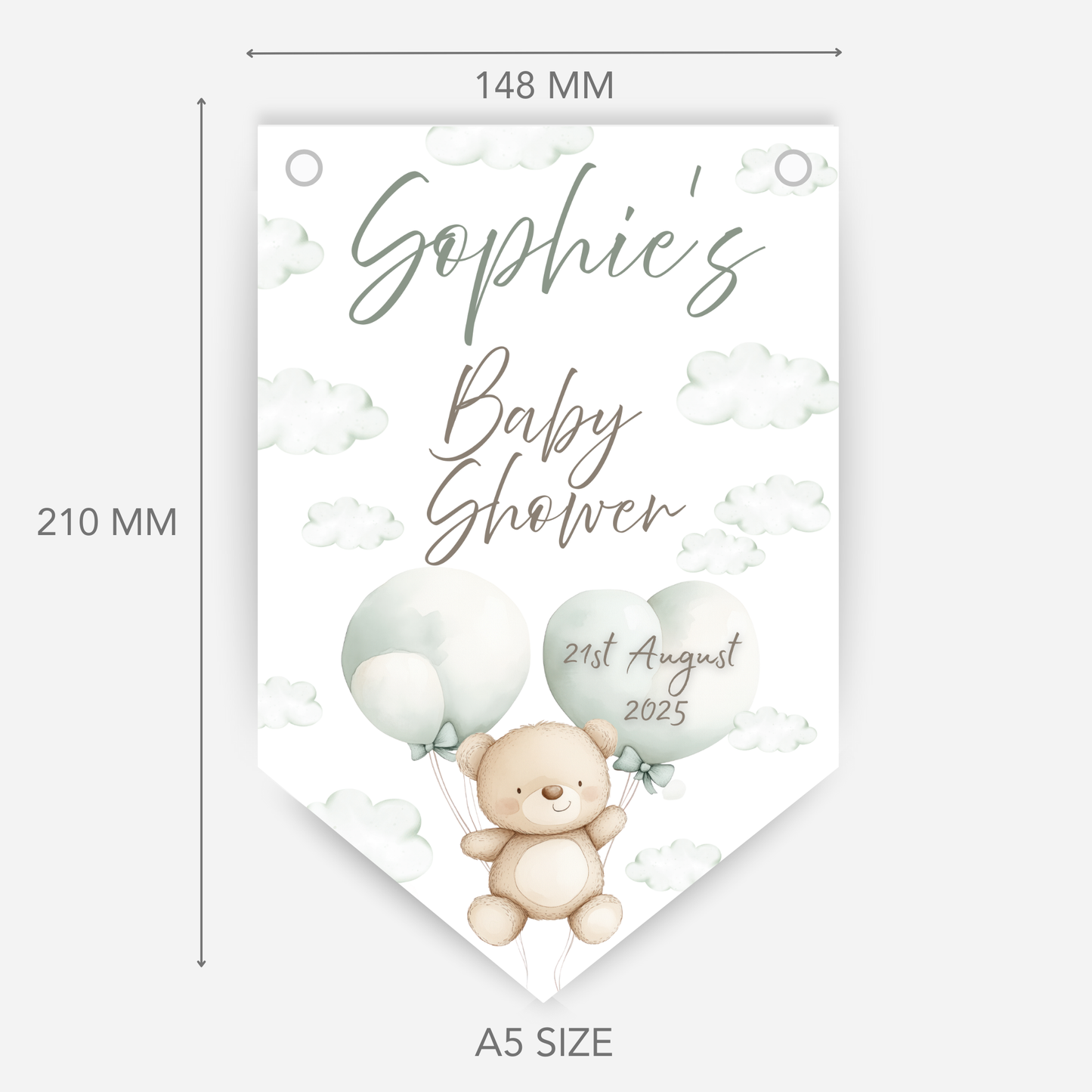 Teddy Bear Baby Shower Bunting - B133