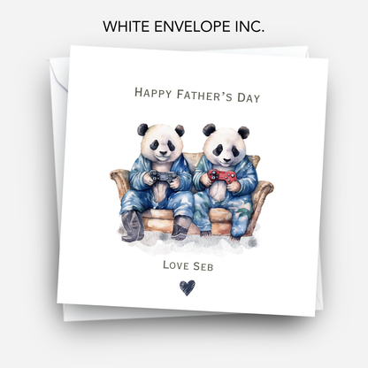 Father's Day Card - Gaming Pandas! - C785