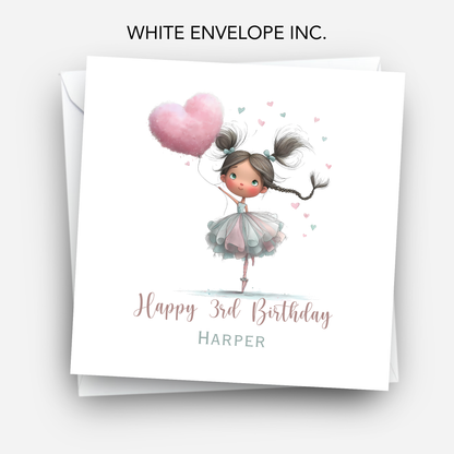 Cute Ballerina Birthday Card - C847