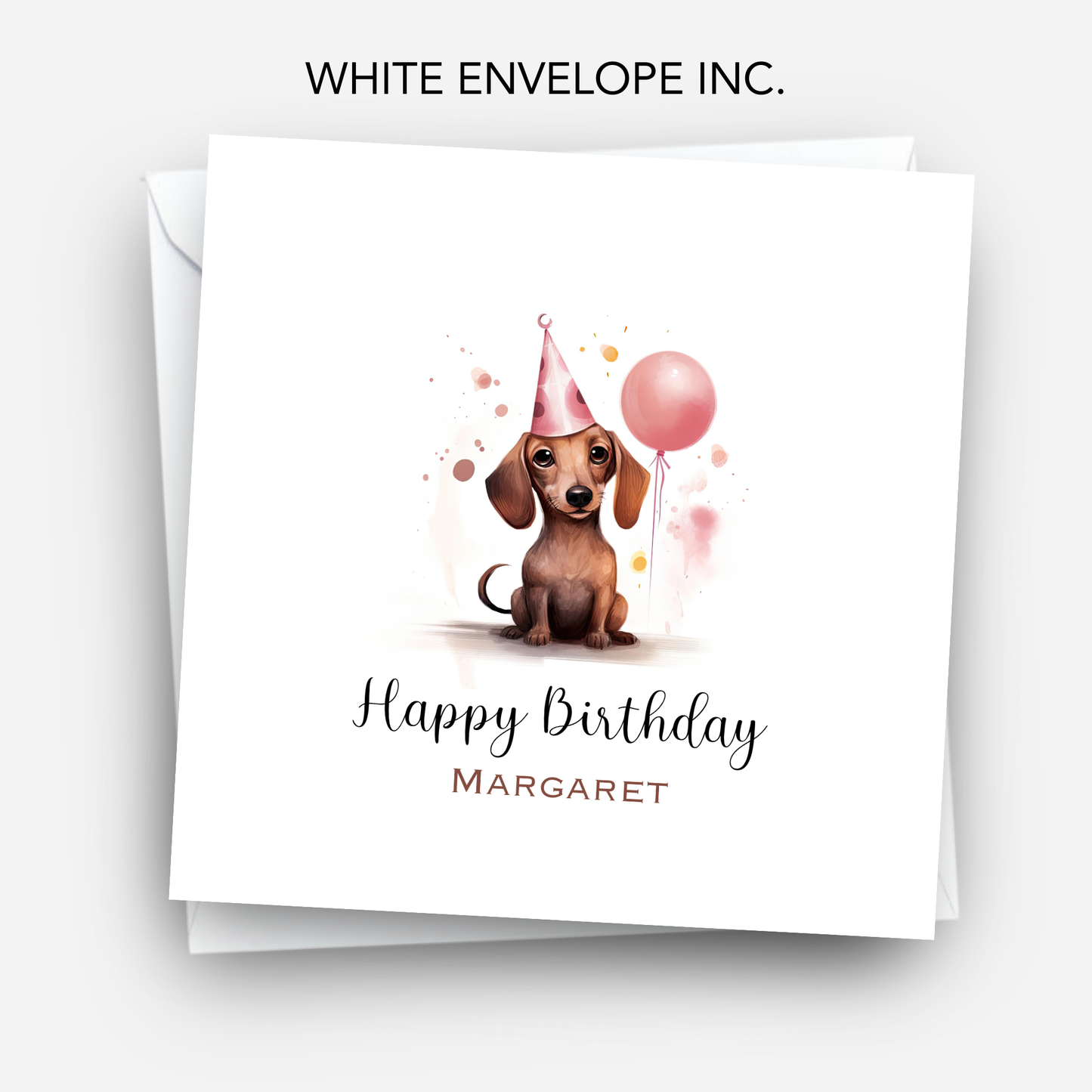 Party Dachshund Birthday Card - C527