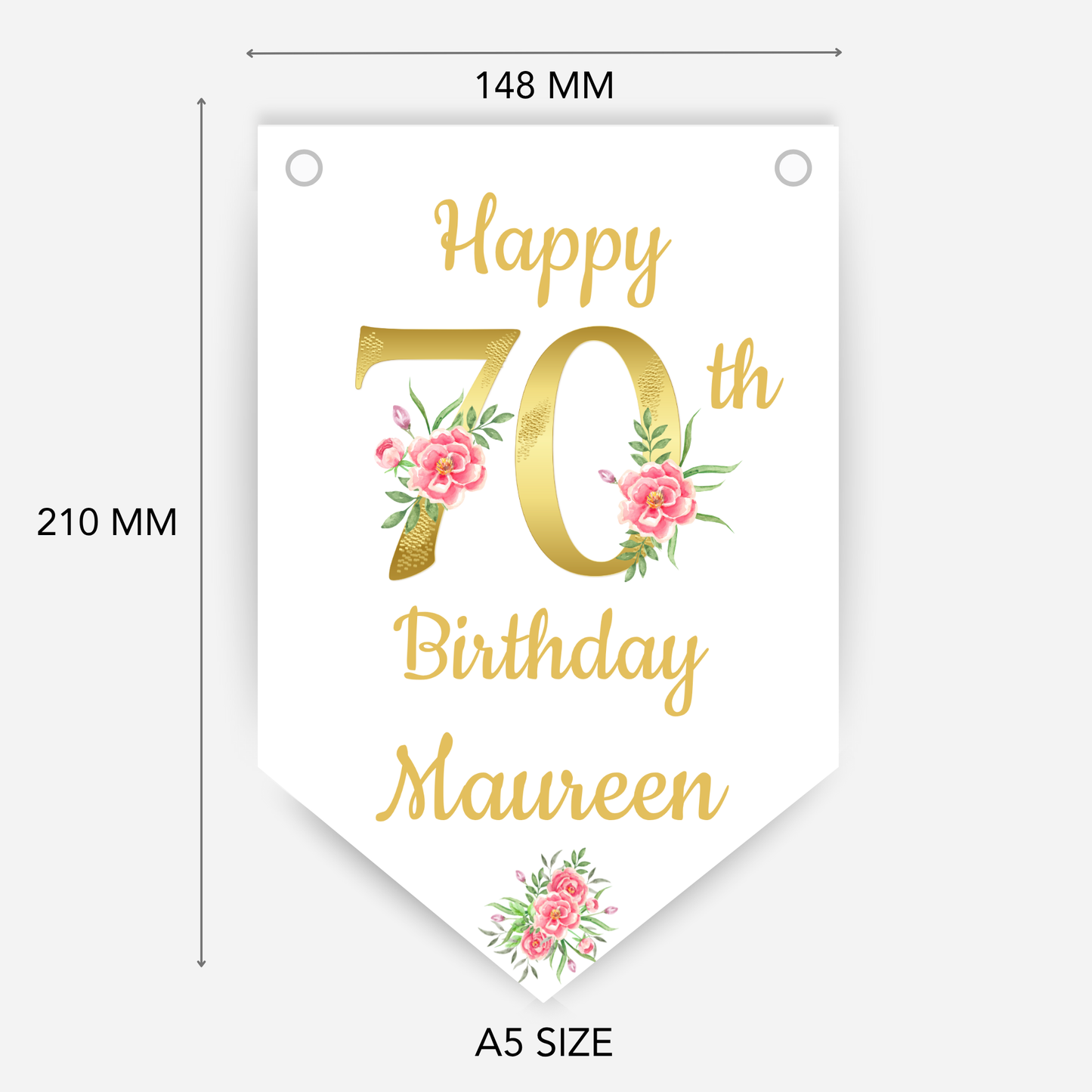 Elegant Floral Number Bunting - B177