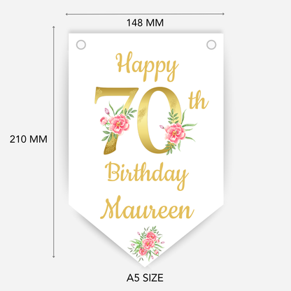 Elegant Floral Number Bunting - B177